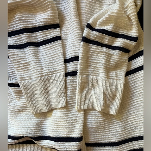 Madewell Womens Ivory Summer Striped Open Front Cardigan Size M - Picture 7 of 10